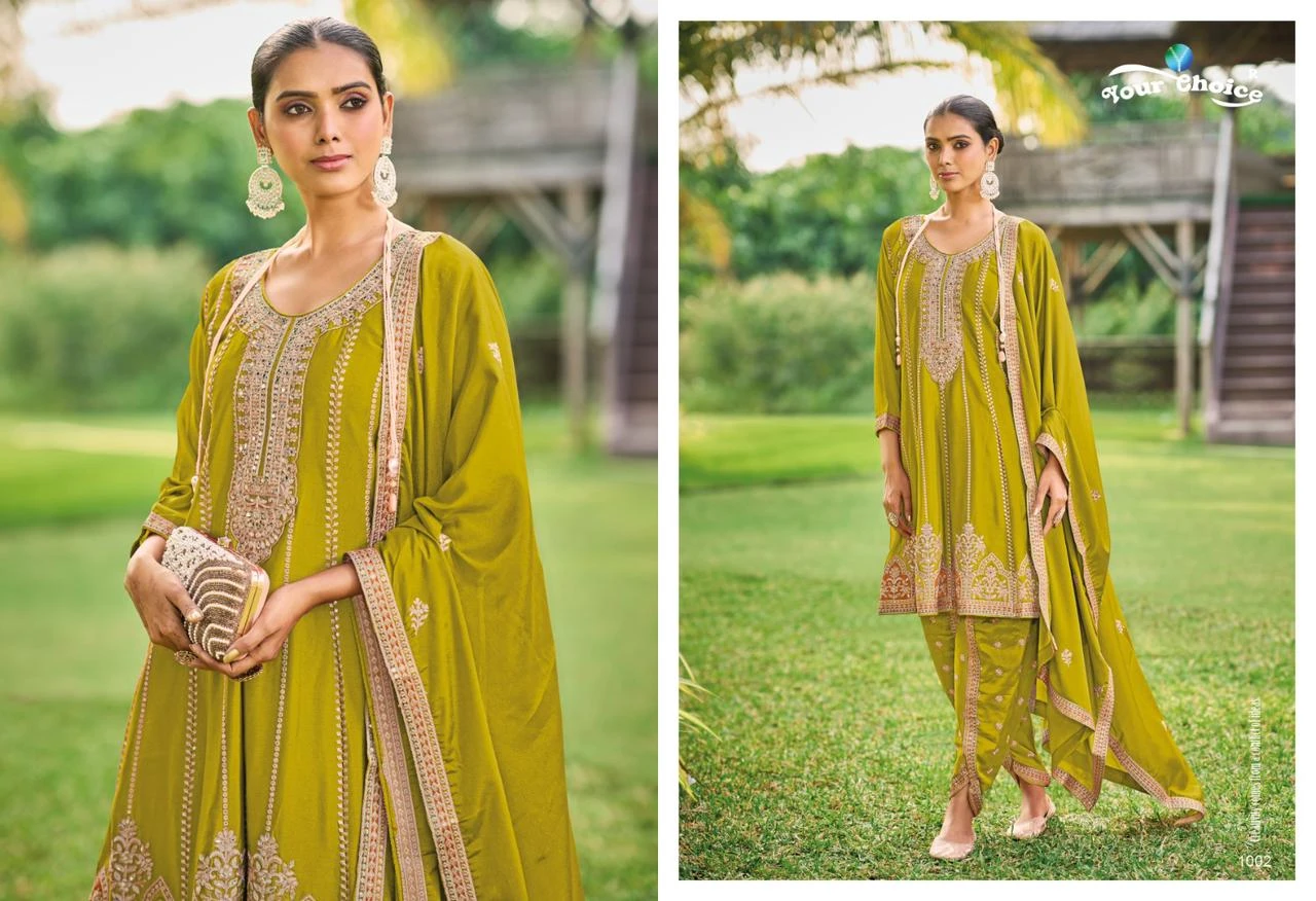 Your Choice Dhoti Soft Banarasi Wholesale Designer Salwar Suit Catalog — Wholesale Salwar Suits, MPA wholesale from Surat — Photo 3